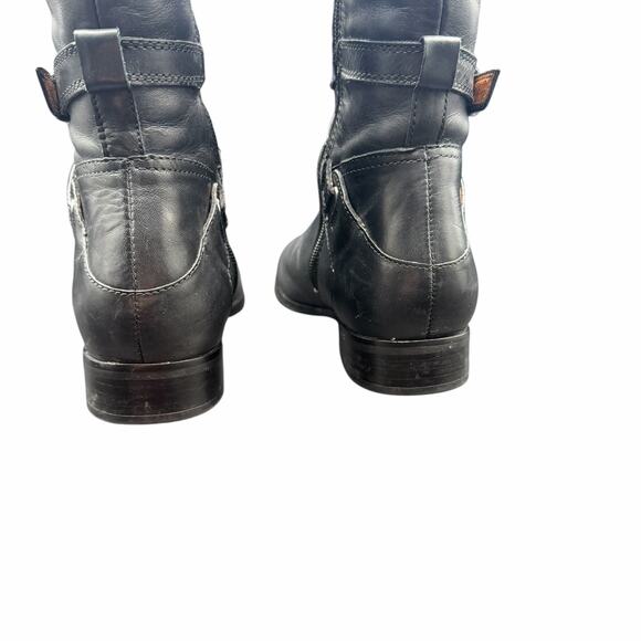 Clarks Black Leather Riding Boots Women’s 8.5M Knee High Zip Equestrian - Picture 5 of 15